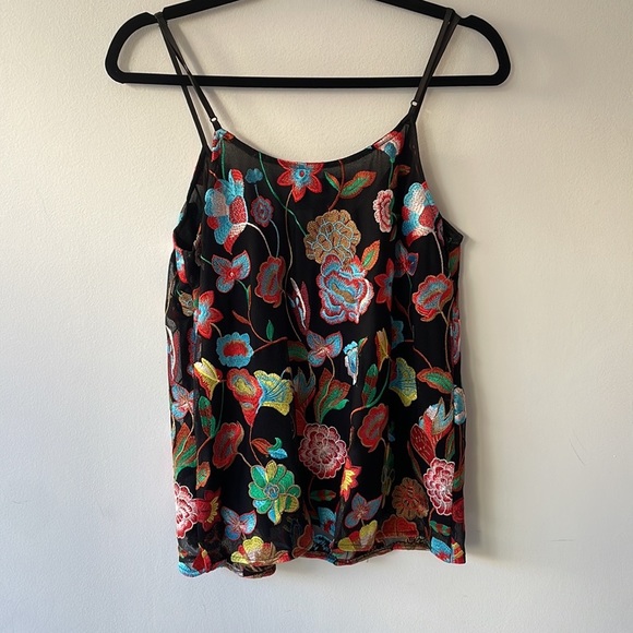 Cynthia Rowley Floral Embroidered Tank - Picture 4 of 4